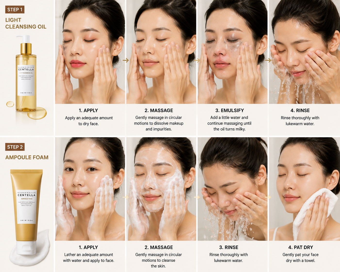 Madagascar Centella Double Cleansing Duo- Cleansing Oil & Cleanser