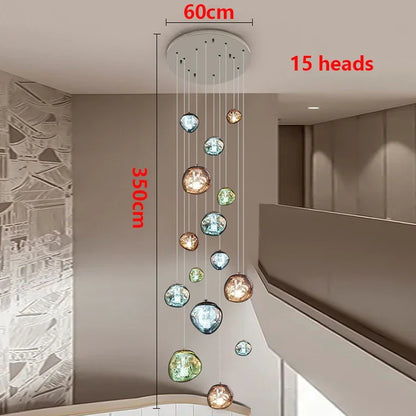Modern Home Decor Light Lamps For staircase /Chandeliers for Living Room Hanging Light Indoor Lighting