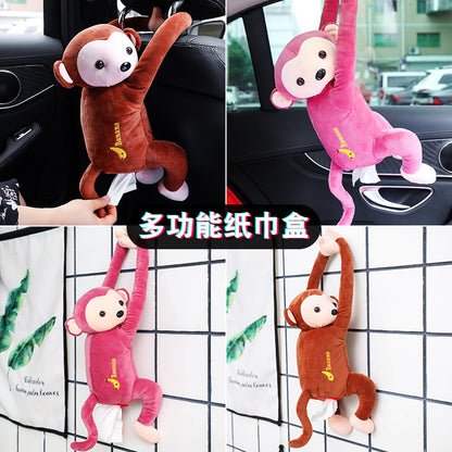 Creative & Cute Pipi Monkey Paper Towel Pumping Box, Car and Bathroom