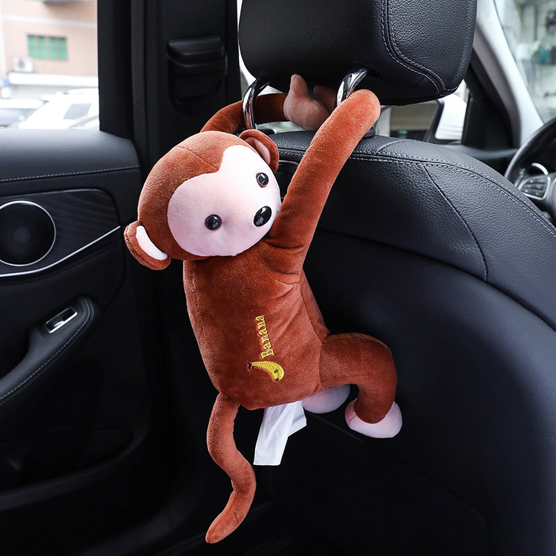 Creative & Cute Pipi Monkey Paper Towel Pumping Box, Car and Bathroom