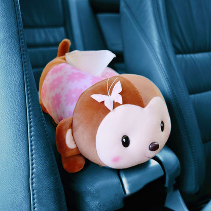 Creative & Cute Pipi Monkey Paper Towel Pumping Box, Car and Bathroom