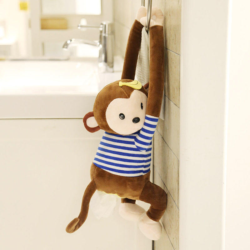 Creative & Cute Pipi Monkey Paper Towel Pumping Box, Car and Bathroom