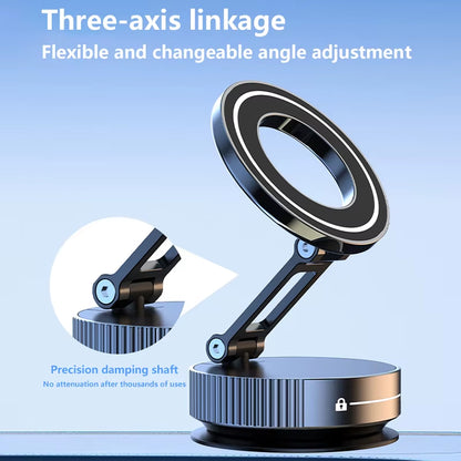 New Super Strong Magnetic Phone Holder Foldable Design 360° Adjustable Vacuum Car Mount for Car Desk Bathroom Holder 2026