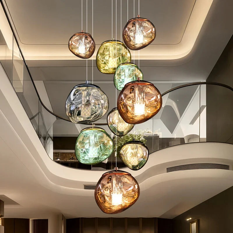 Modern Home Decor Light Lamps For staircase /Chandeliers for Living Room Hanging Light Indoor Lighting