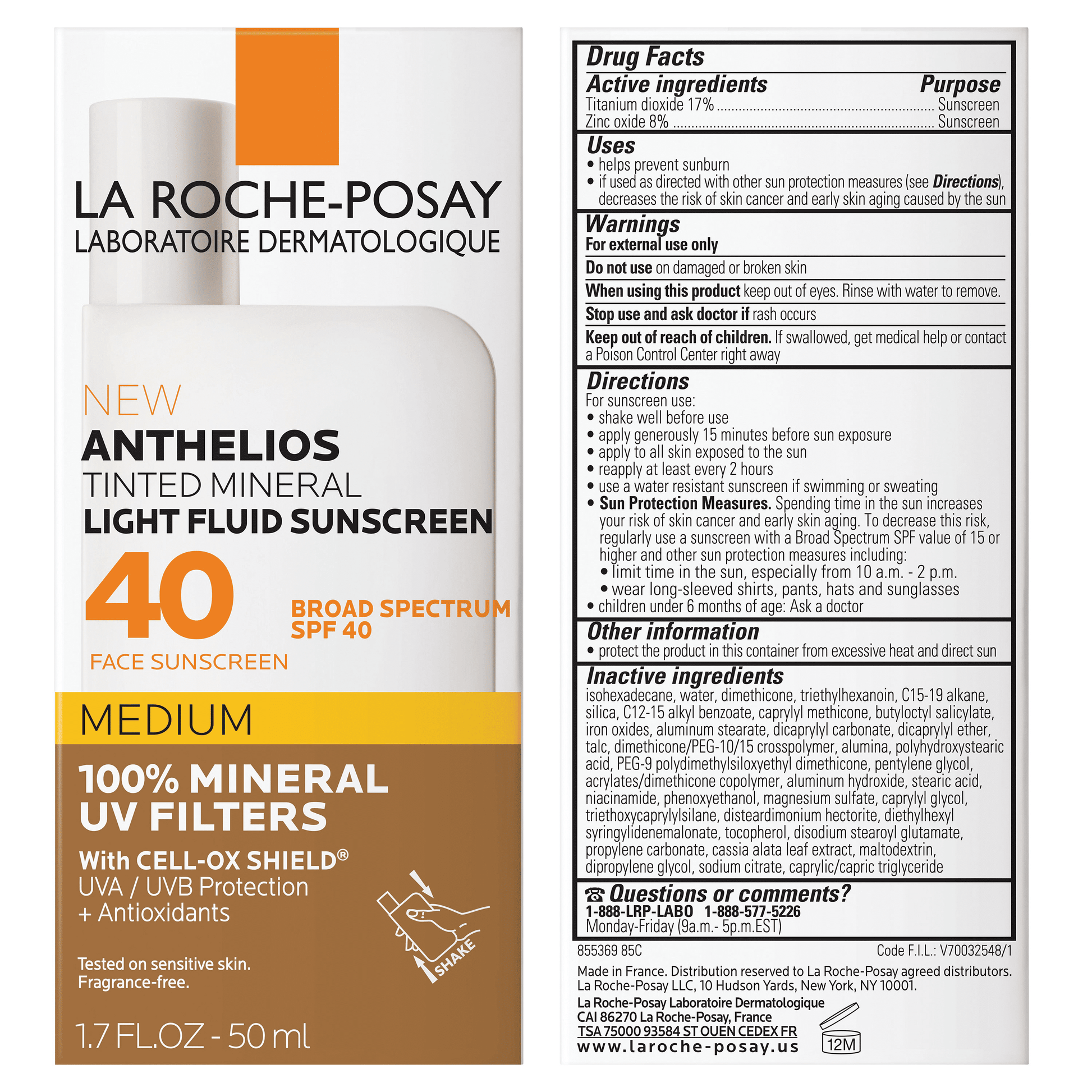 La Roche-Posay Tinted Mineral Light Fluid Sunscreen