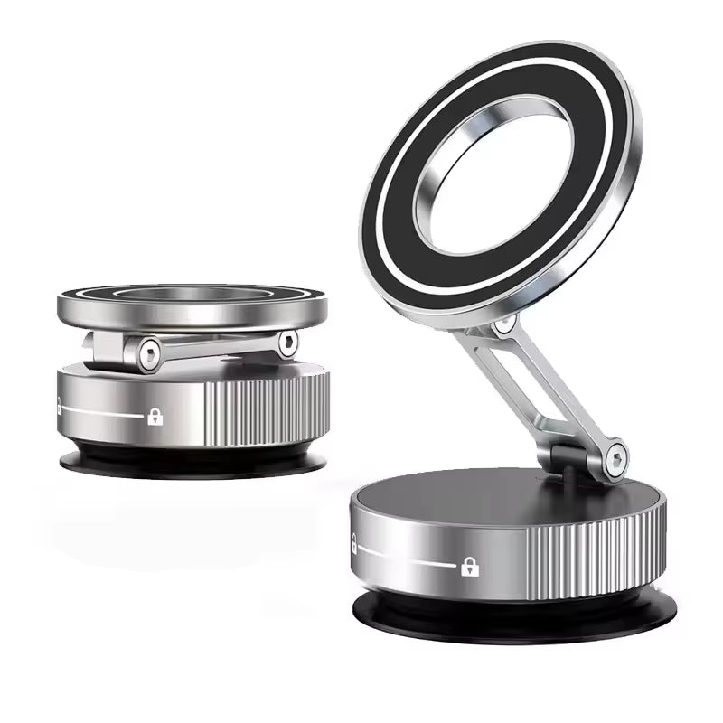 New Super Strong Magnetic Phone Holder Foldable Design 360° Adjustable Vacuum Car Mount for Car Desk Bathroom Holder 2026