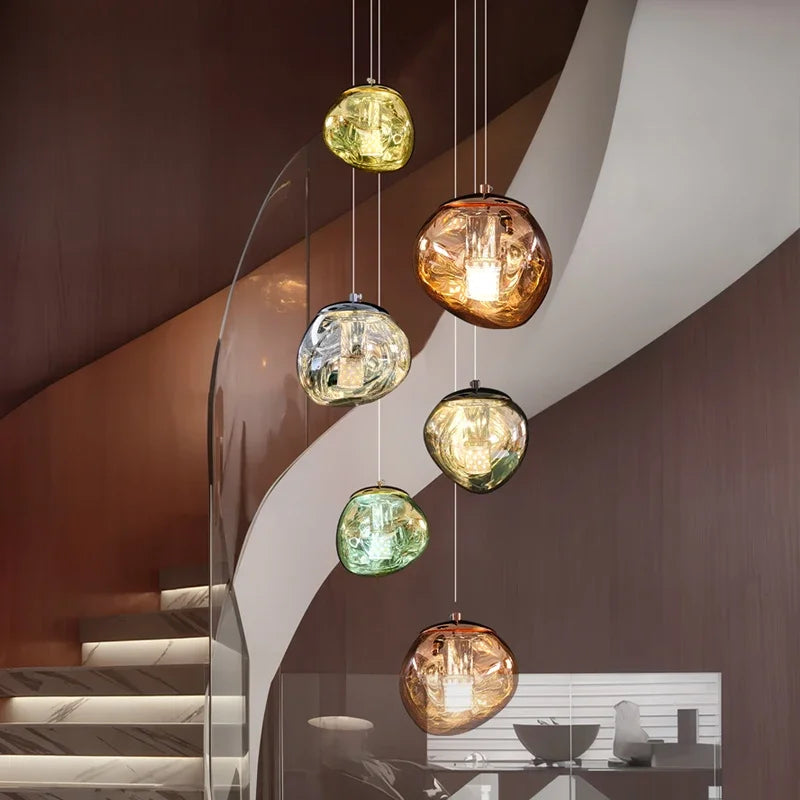 Modern Home Decor Light Lamps For staircase /Chandeliers for Living Room Hanging Light Indoor Lighting