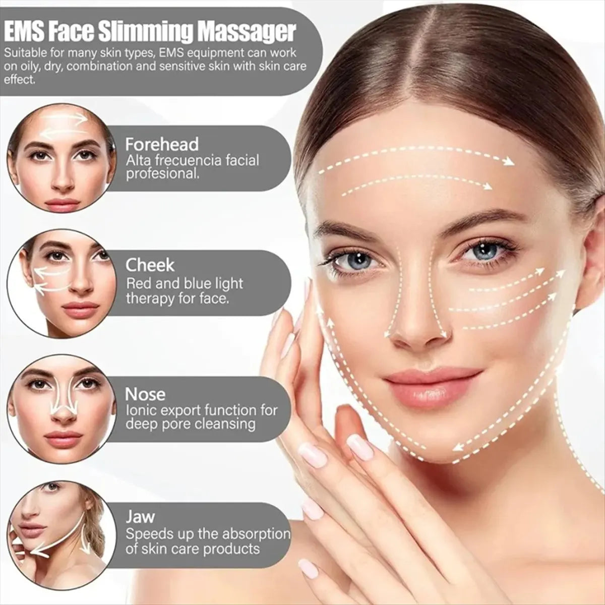 N18R Cervical Massager Neck Beauty Device Multi-Function Neck Massager Neck and Nasolabial Fold Removal Device