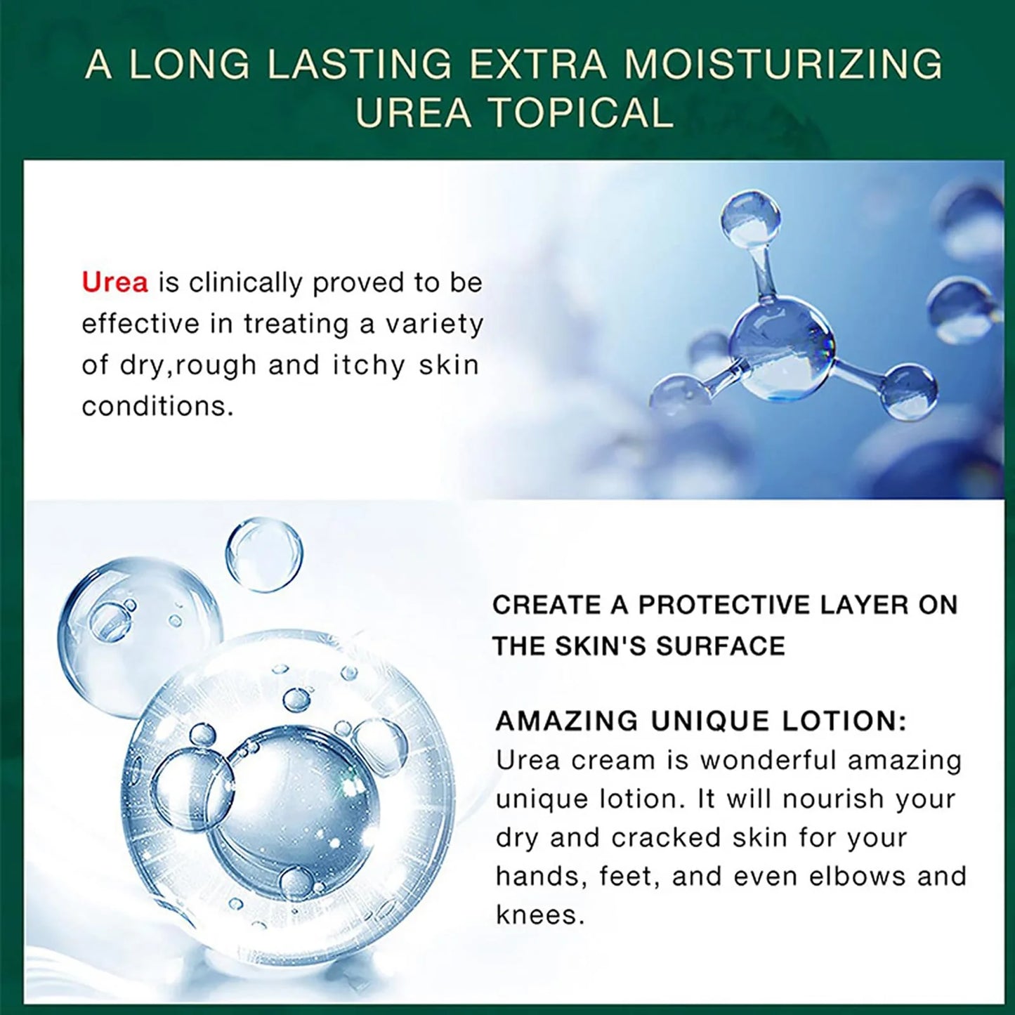 Urea Cream 42%, Foot Cream for Dry Cracked Heels, Moisturizing & Exfoliating Foot Cream 
