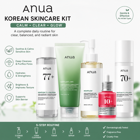 Anua 5-Step Korean Skincare Set