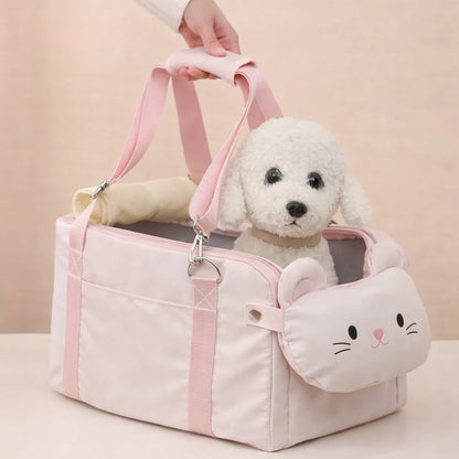 Pawfect Pet Car Booster Seat - Secure & Comfortable Ride for Small to Medium Dogs/Cats  with Handy Storage Pockets with Easy Carrying Strap