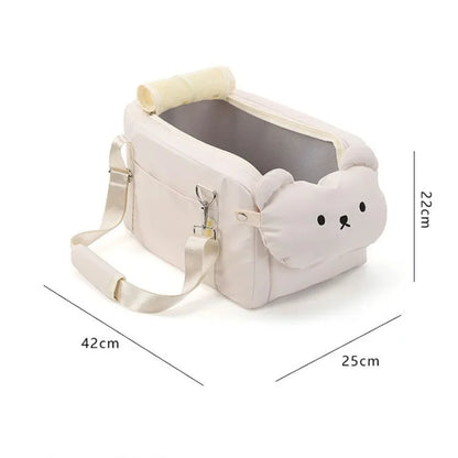 Pawfect Pet Car Booster Seat - Secure & Comfortable Ride for Small to Medium Dogs/Cats  with Handy Storage Pockets with Easy Carrying Strap