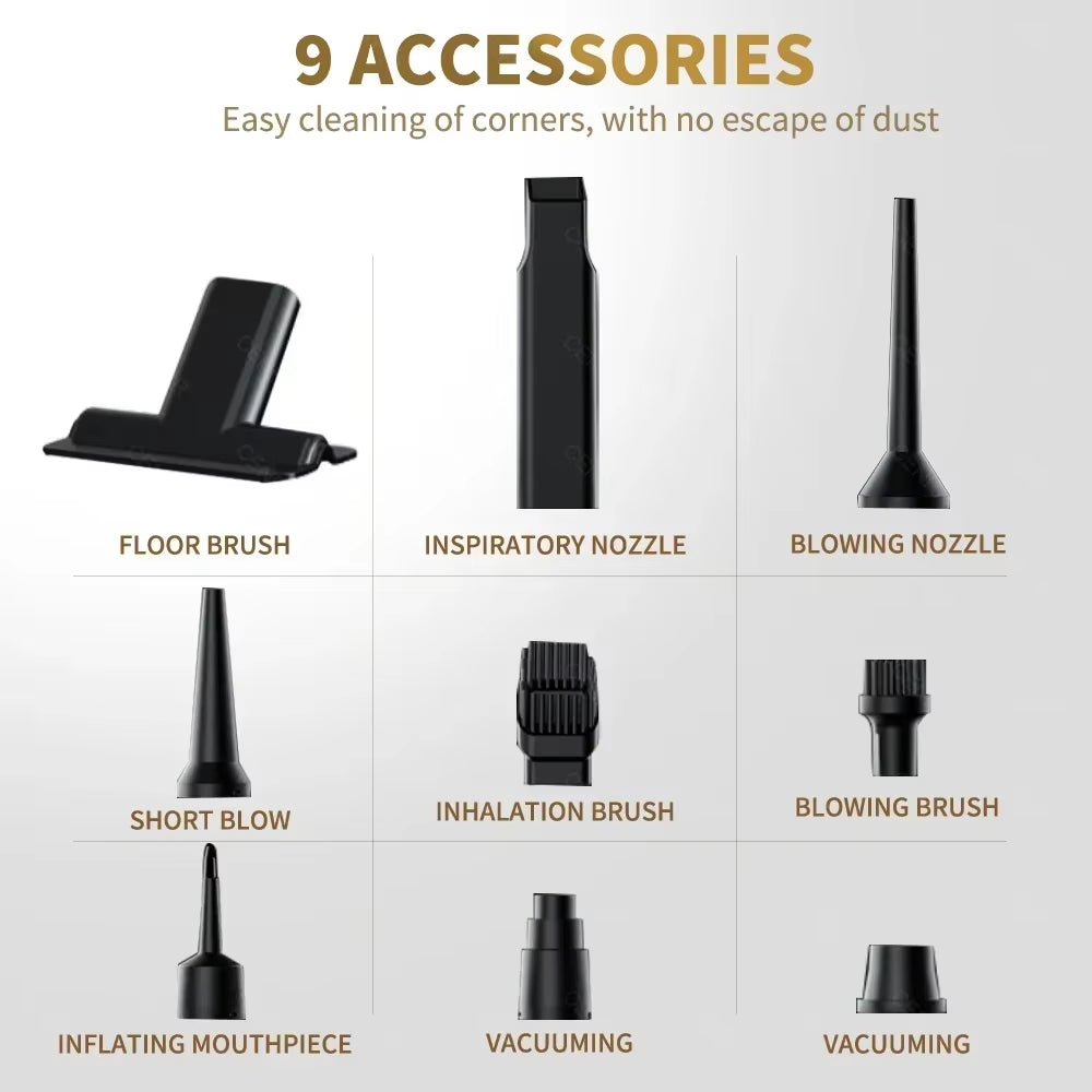 360000PA Car Vacuum Cleaners Home Appliance Wireless Cleaner Portable Handheld Powerful Vacuum Cleaner Cleaning Machine
