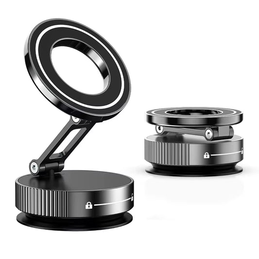 New Super Strong Magnetic Phone Holder Foldable Design 360° Adjustable Vacuum Car Mount for Car Desk Bathroom Holder 2026