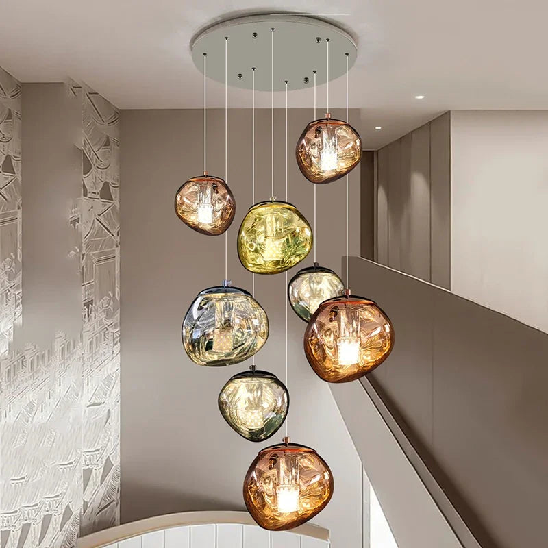 Modern Home Decor Light Lamps For staircase /Chandeliers for Living Room Hanging Light Indoor Lighting