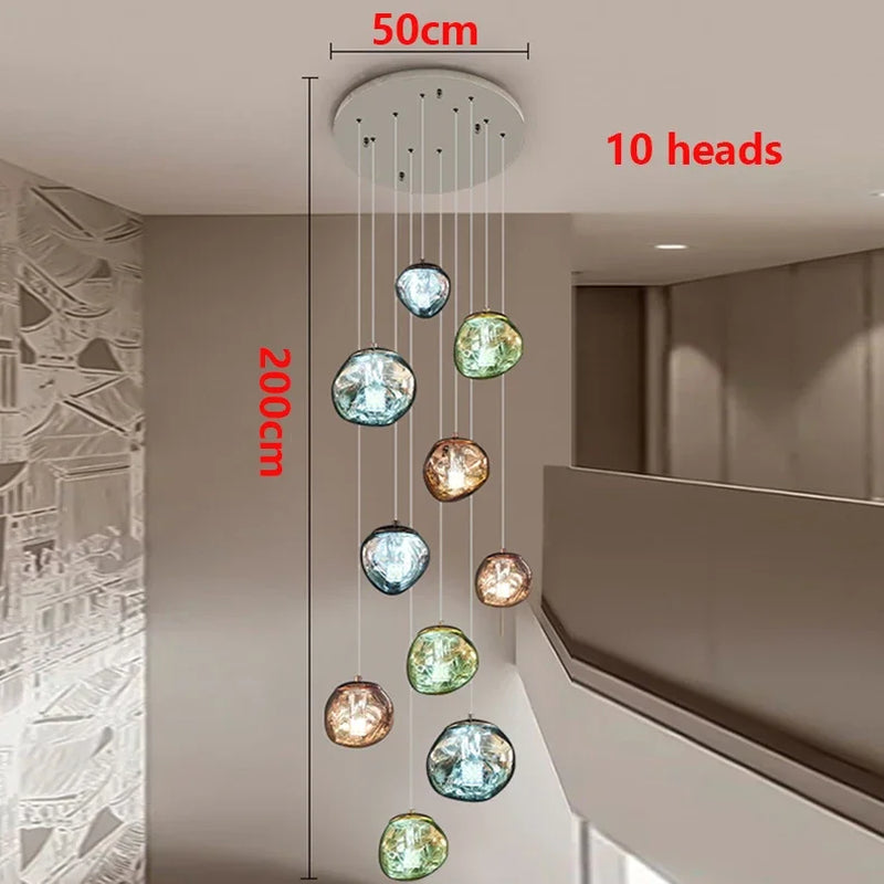 Modern Home Decor Light Lamps For staircase /Chandeliers for Living Room Hanging Light Indoor Lighting