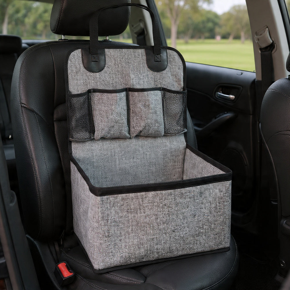 Pawfect Pet Car Booster Seat - Secure & Comfortable Ride for Small to Medium Dogs/Cats  with Handy Storage Pockets
