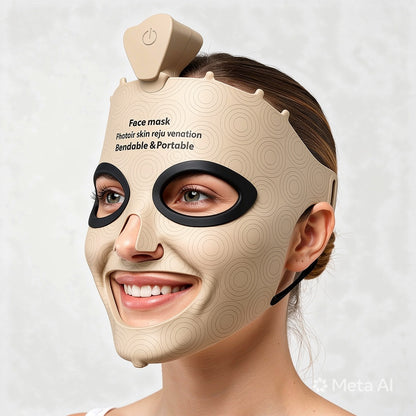 Lumiri Red Light Therapy Face Mask- Rejuvenating LED Facial Mask – At-Home Spa Skincare Device